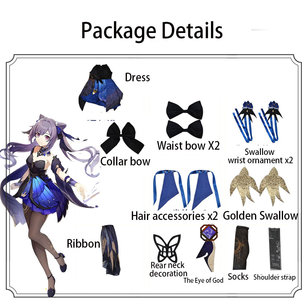 A full set of Genshin Impact carved clear cos clothes Initial five-star glazed moon rainbow dance Royal Sister anime game suit Female