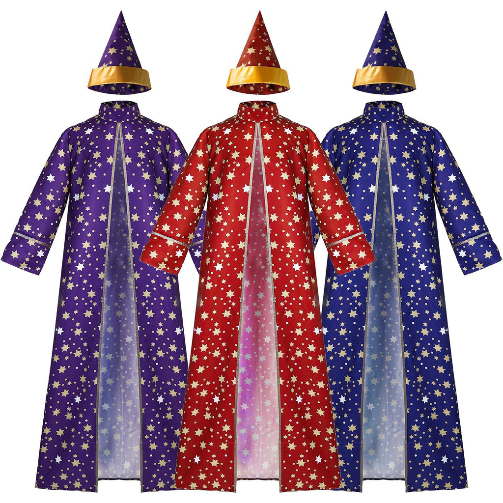 Halloween Magician Star Moon Wizard Cosplay Costume Magic Robe Star Moon Wizard COS Performance Costume