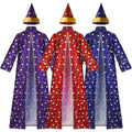 Halloween Magician Star Moon Wizard Cosplay Costume Magic Robe Star Moon Wizard COS Performance Costume
