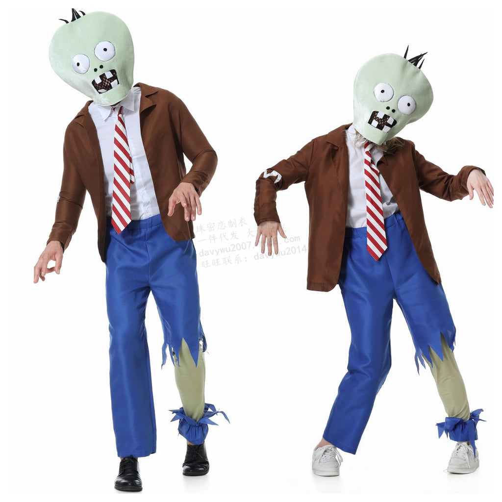 Halloween Kids Adult Family Zombie Costume Plant Zombie Cosplay Character Performance Costume
