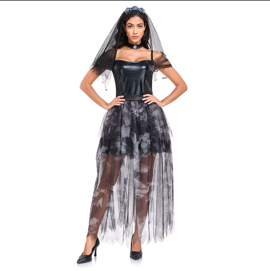 Halloween Cosplay Costume Vampire Bride Dress Vampire Costume Cosplay Outfit Halloween Performance Costume