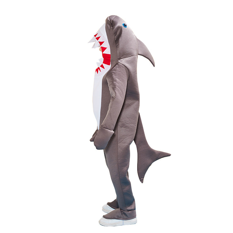 New marine life one-piece shark play costume kindergarten group performance shark baby costume
