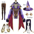 Copy of in Stock S-XL Mona Genshin Impact Cosplay Costume Wig Hat Anime Sexy Jumpsuit Halloween Carnival Party Outfits for Women
