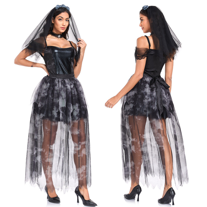 Halloween Cosplay Costume Vampire Bride Dress Vampire Costume Cosplay Outfit Halloween Performance Costume