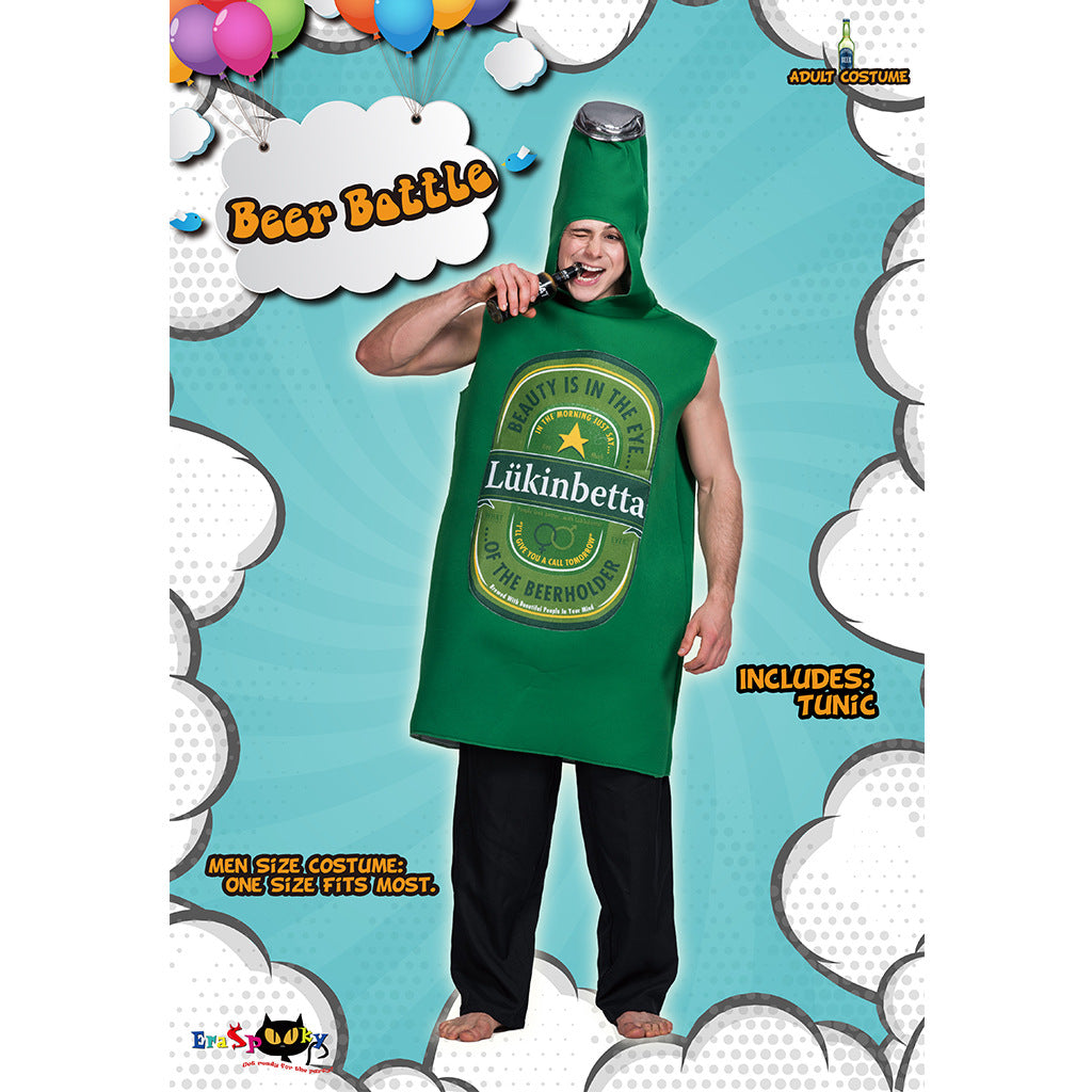 Stage catwalk beer bottle cartoon doll costume adult nightclub bar beer promotion performance props costume