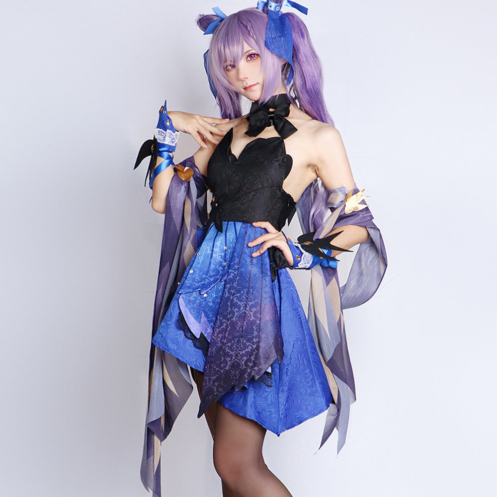 A full set of Genshin Impact carved clear cos clothes Initial five-star glazed moon rainbow dance Royal Sister anime game suit Female
