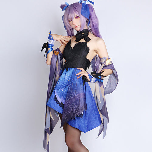 A full set of Genshin Impact carved clear cos clothes Initial five-star glazed moon rainbow dance Royal Sister anime game suit Female