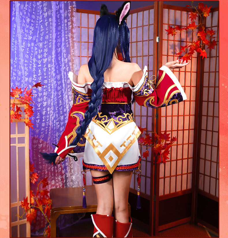 League of Legends cosplay costume Nine Tailed Fox Ali cosplay costume anime game C costume women's clothing