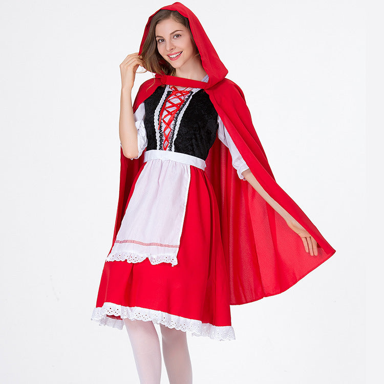 Halloween Little Red Riding Hood cosplay costume cute maid costume fairy tale story adult performance costume