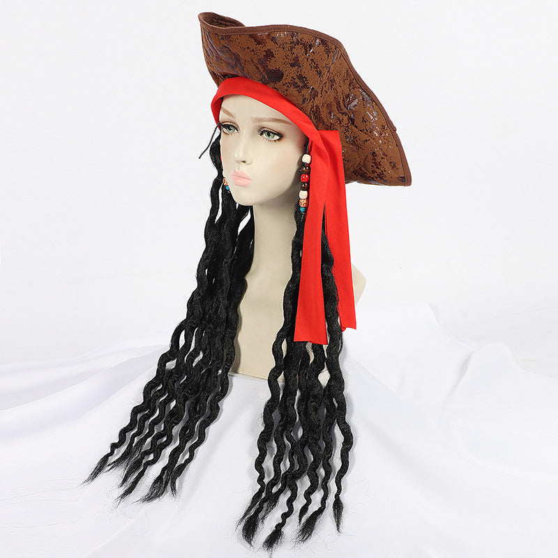 Copy of Cosplay costume Caribbean pirate long sleeved wig pants performance costume cosplay costume