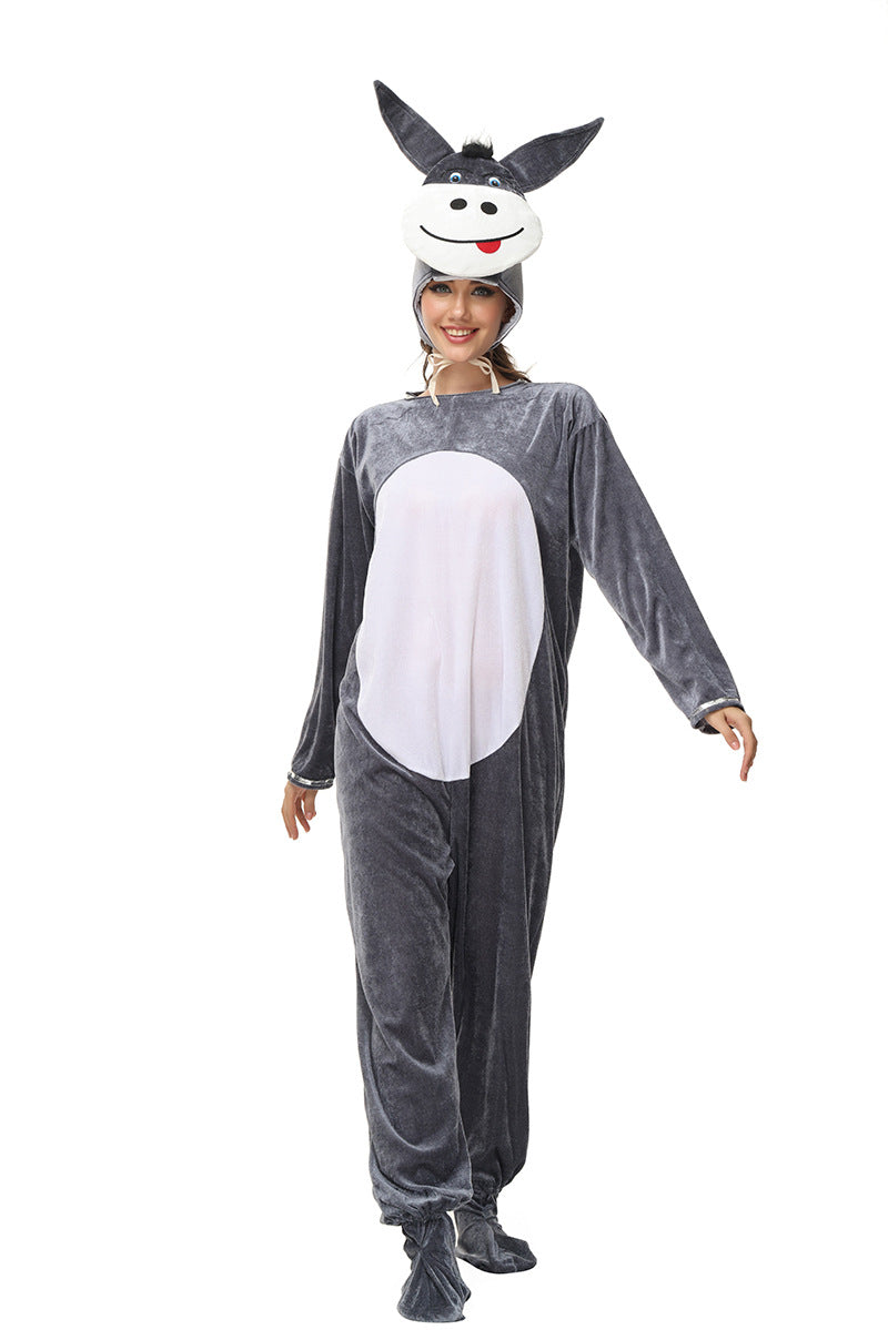Halloween Parent-Child Costume for Men and Women, Donkey Animal Movie Costume, Performance Costume, Role Play Costume, Photography Outfit