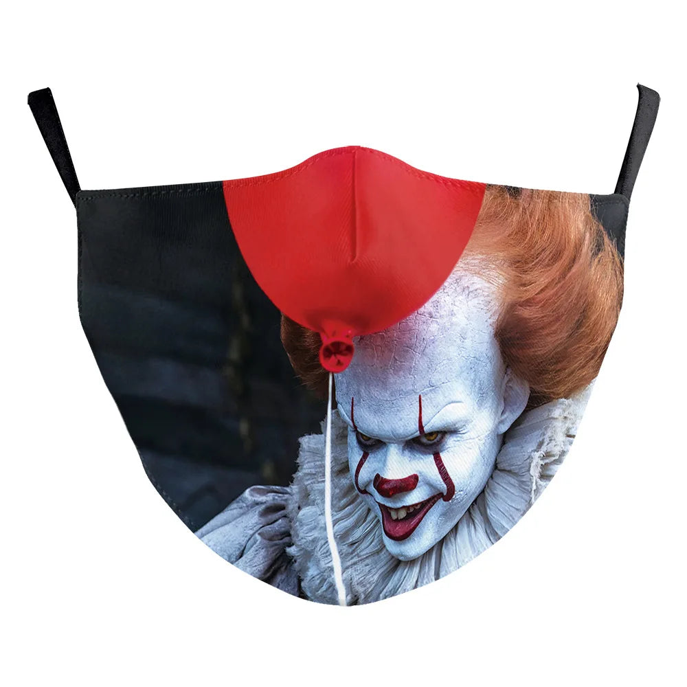 Halloween Horrible Killers Pennywise Jason Voorhees Michael Myers Leatherface Cosplay Face Mask Adult Kids Dustproof Scary Masks