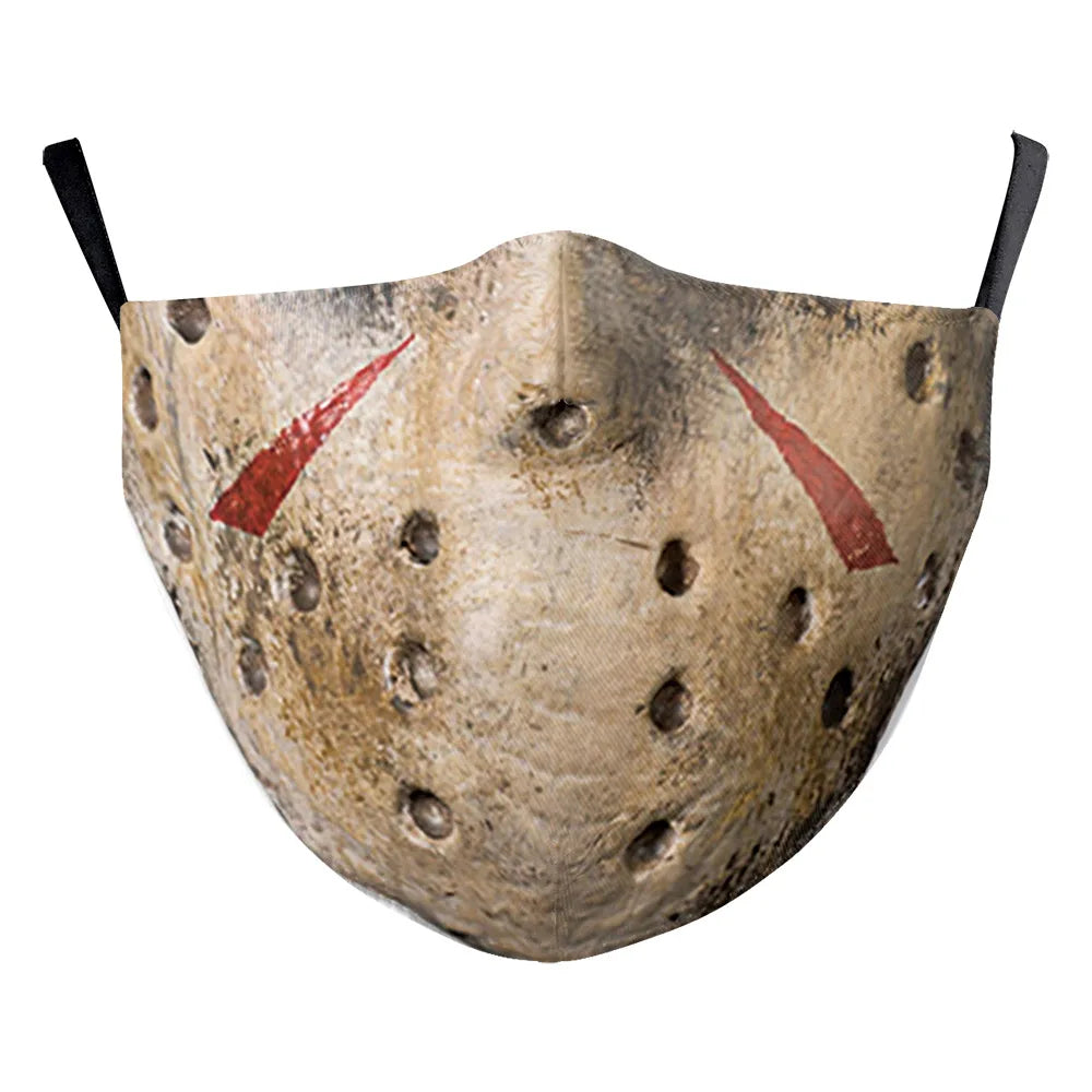 Halloween Horrible Killers Pennywise Jason Voorhees Michael Myers Leatherface Cosplay Face Mask Adult Kids Dustproof Scary Masks