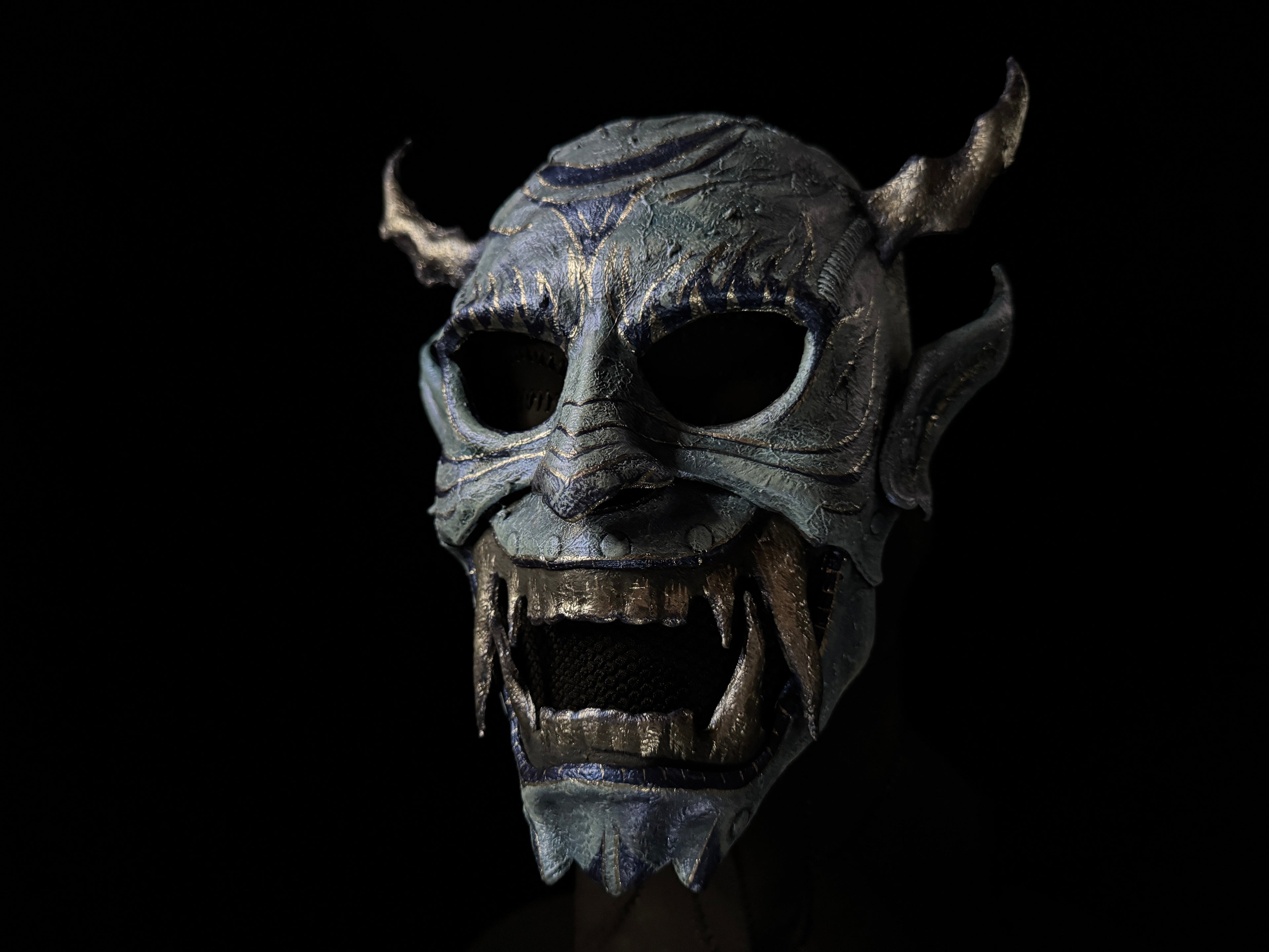 Leather Oni Mask Printable Pattern