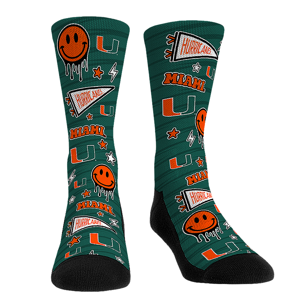 Miami Hurricanes - Smiley Stickers