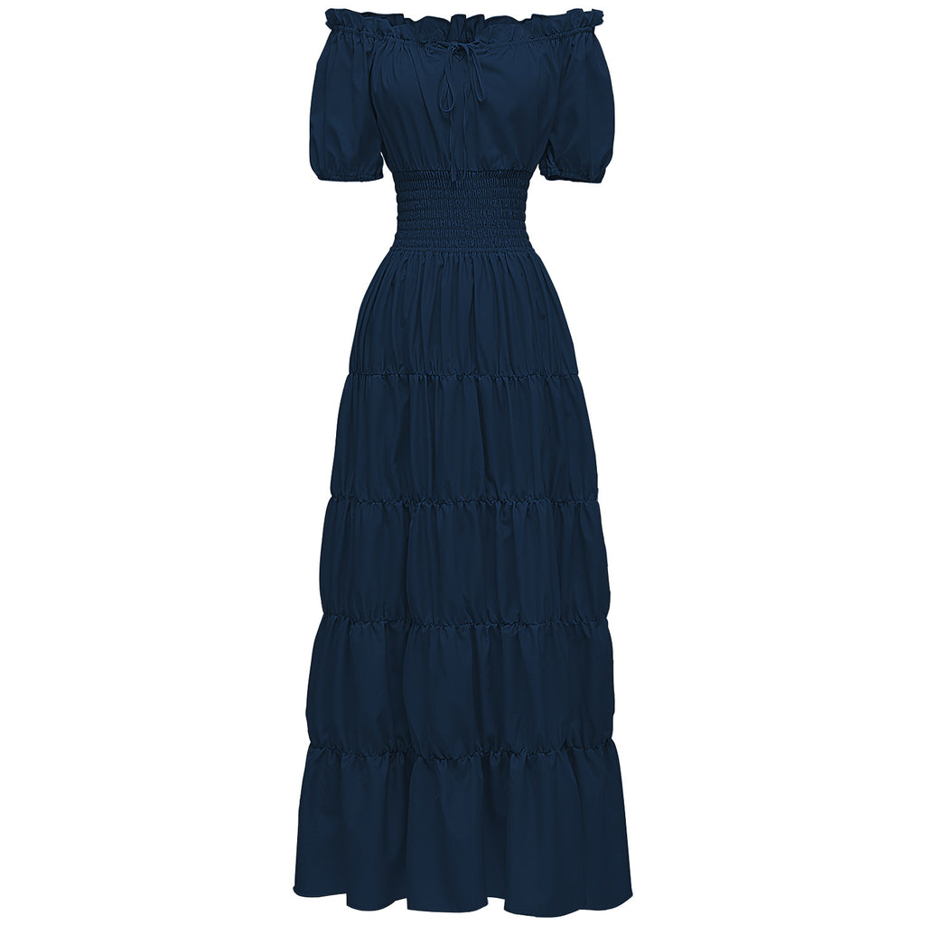 Medieval Renaissance lady long dress stage costume Halloween COS role play vintage costume