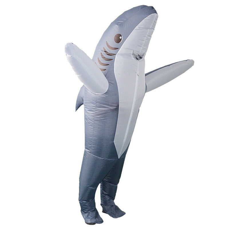 Halloween party performance costume and accessories funny cartoon doll costume cross-border Festival atmosphere shark doll inflatable clothing