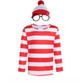 British anime clever Wally Where's Wally parent-child costume Halloween costume cosplay cosplay clothes