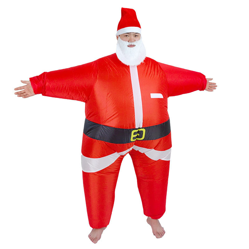 Amazon hot sale Christmas elk doll costume performance props Santa Claus back man inflatable clothing Christmas snowman