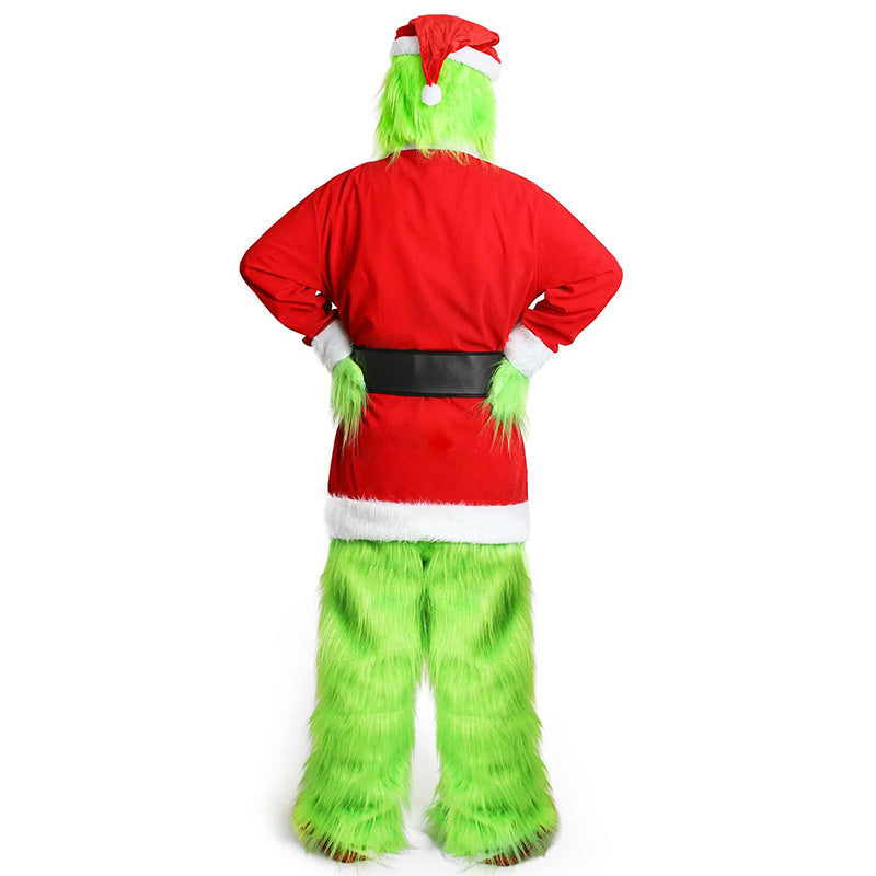 Christmas Grinch costume ghost adult costume ghost elf costume long hair role carnival play costume