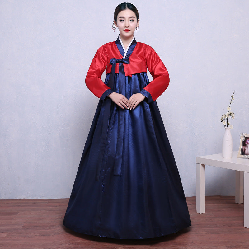 Hanbok women's adult Korean costume traditional Korean Ancient Costume National minority dance costume for the annual meeting