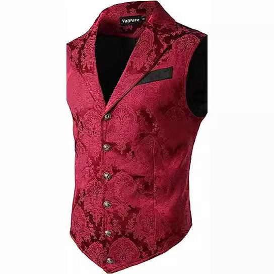 Amazon foreign trade new men's vest medieval costume retro Gothic formal dress vest Halloween costume