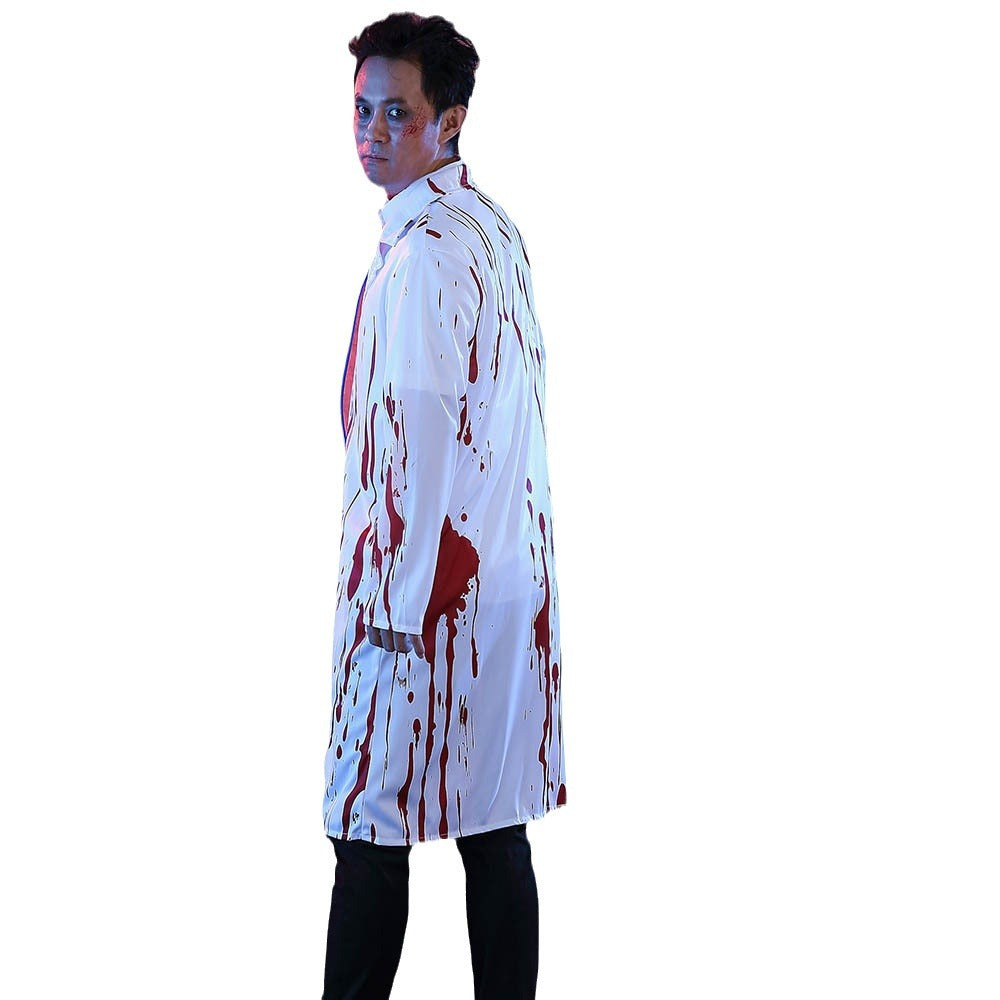 Halloween costume Halloween horror bloody nurse costume zombie adult female doctor's overall couple