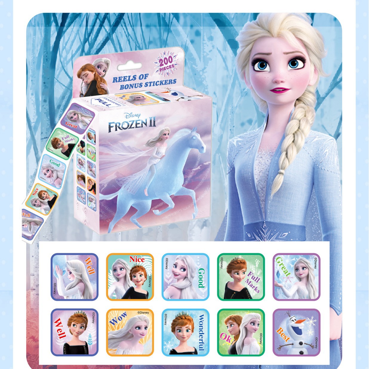 Spiderman shiny cartoon roll stickers ice princess Pooh bear Avengers children roll stickers cartoon sticker