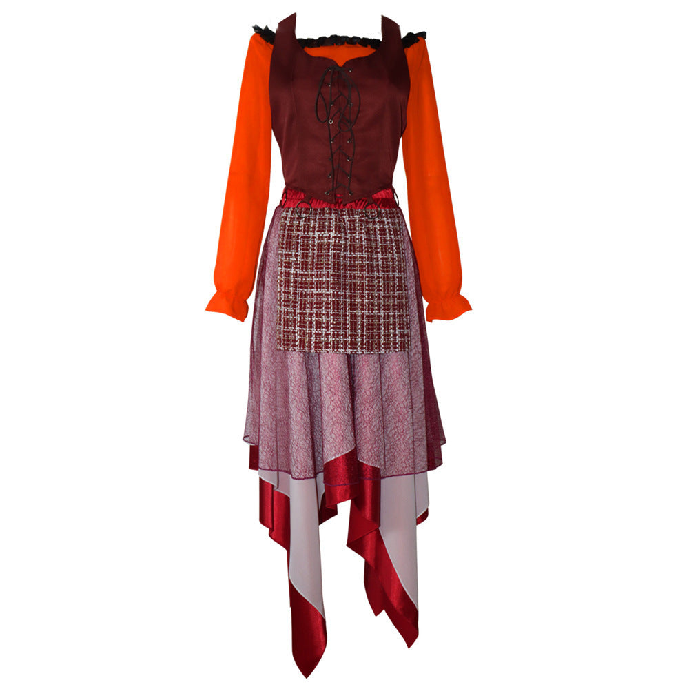 Witch also crazy cos costume medieval dress Fred costumes cosplay Halloween costume