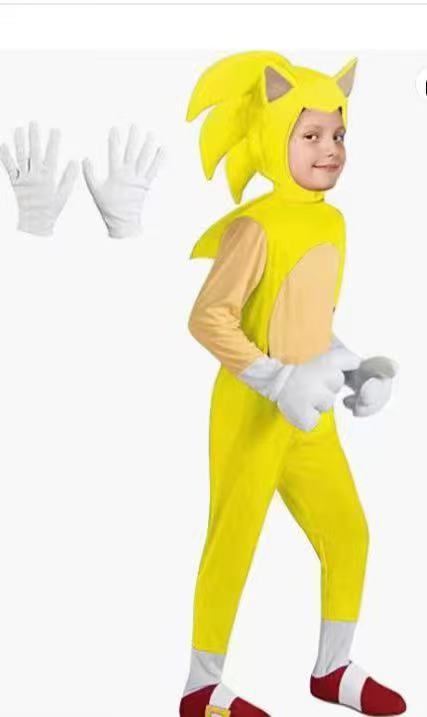 Halloween costume hedgehog Blue sonic costume Super supersonic kid sonic performance wear