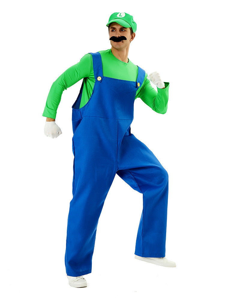 Halloween Masquerade clothes Mary costume cosplay men's and women's adult costume Mario costume