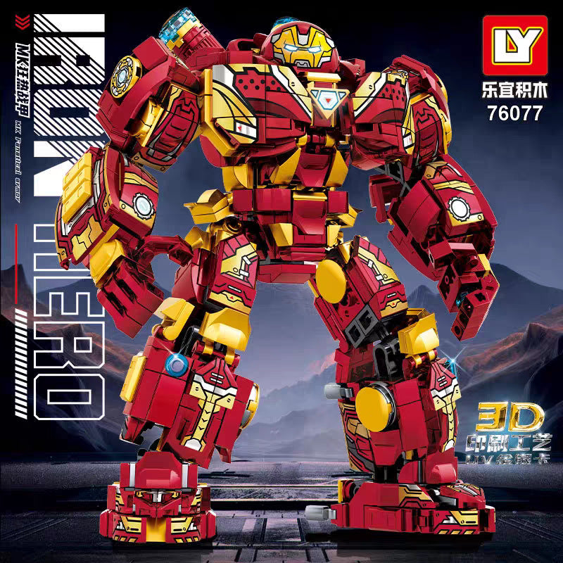 Iron Man anti-Hulk mecha Leyi building blocks Avengers armored boys educational assembled toys gift