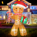 Cross-border Christmas inflatable gingerbread man inflatable cane doll inflatable luminous Christmas atmosphere outdoor courtyard decoration