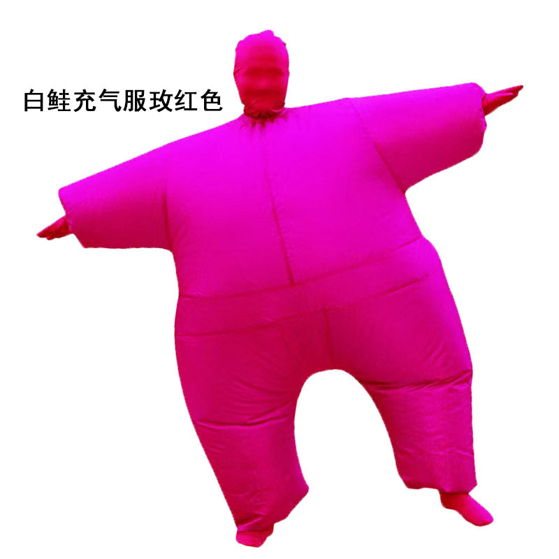 Halloween inflatable clothing costume masquerade funny props White Salmon inflatable clothing masked ninja inflatable sumo costume