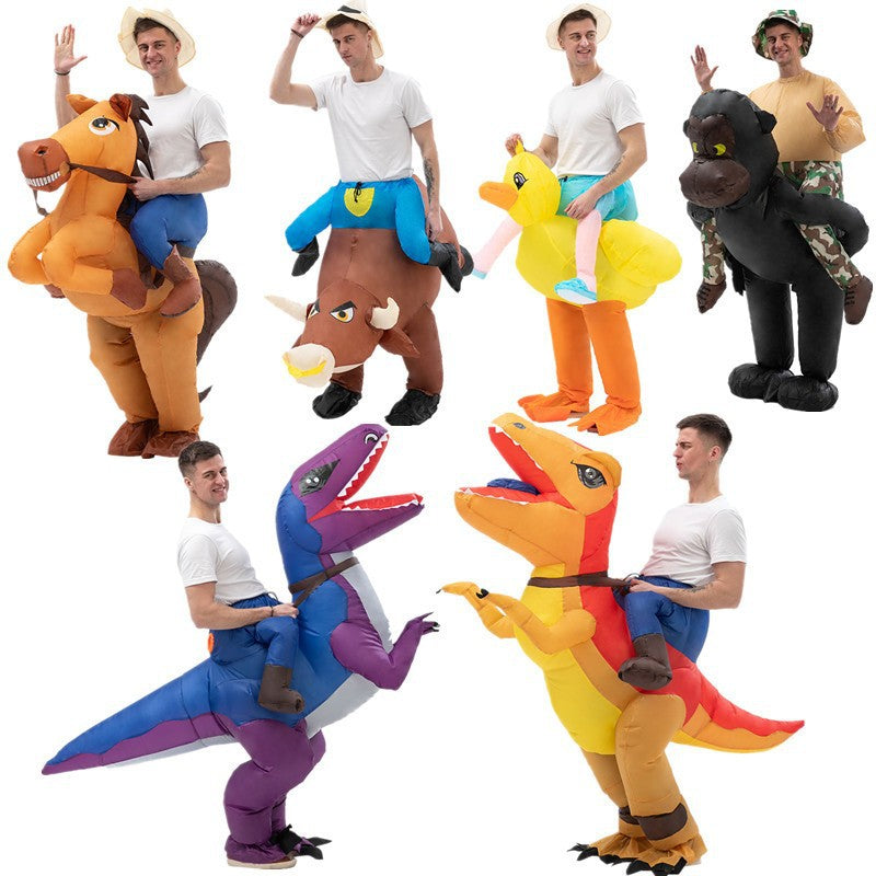 Step into festival party costume Halloween animal riding inflatable clothing dinosaur inflatable clothing dress up inflatable clothing outfit