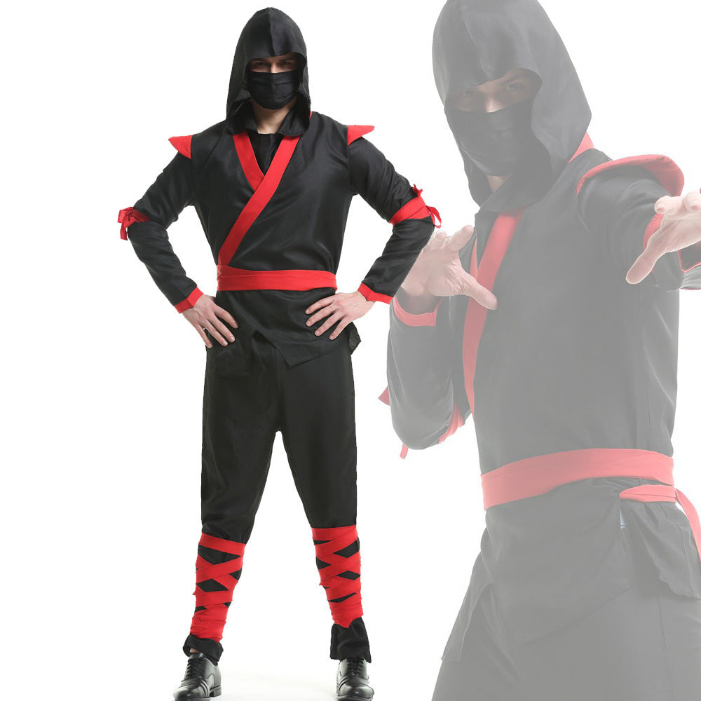 Halloween masked Japanese Bushido cosplay costume adult men Ninja Warrior ball show costume
