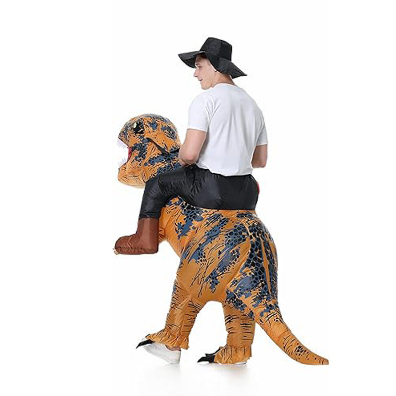 Mount dinosaur inflatable costume Halloween cosplay riding Tyrannosaurus inflatable model funny party doll costume