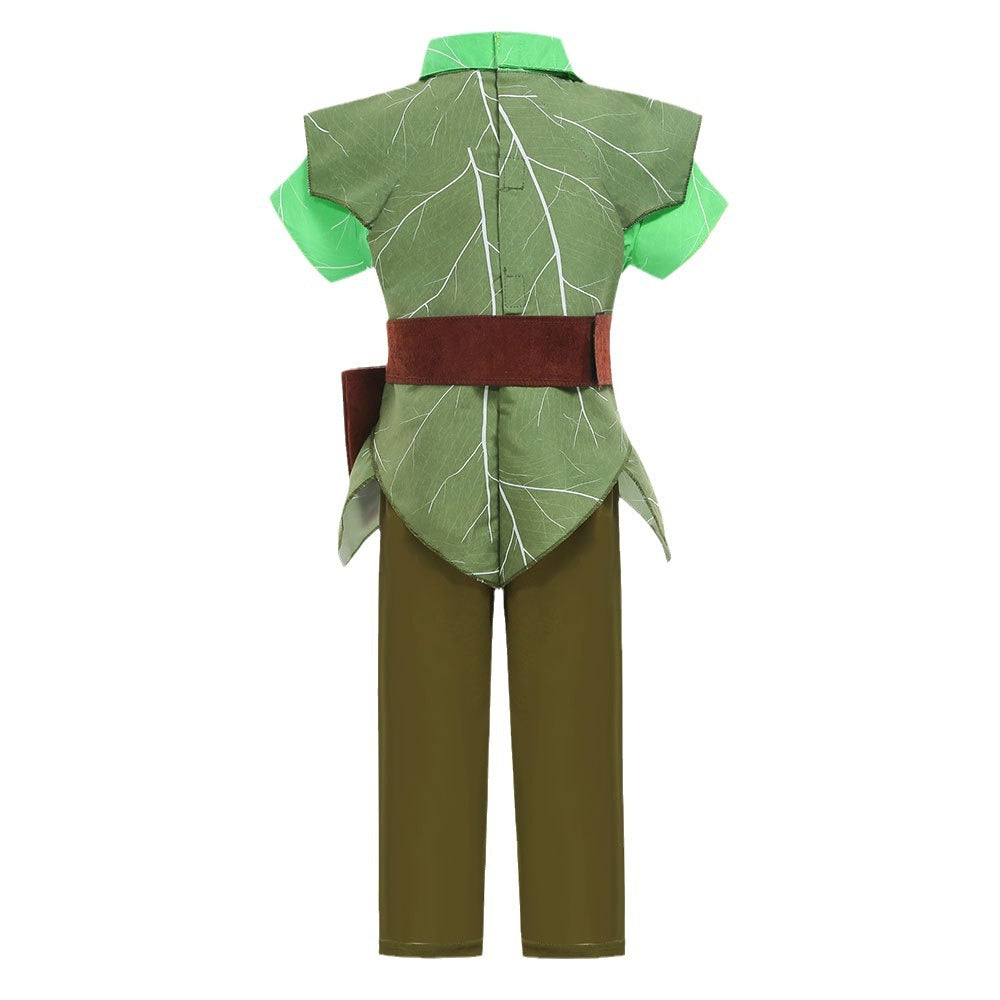 Boy's Halloween costume Peter Pan Peter Pan Green Elf cosplay stage performance costume