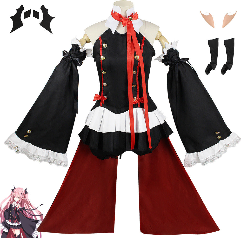 Seraph of the end cruolu feiniang Mica cos costume women's Halloween vampire costume cruolu cos costume