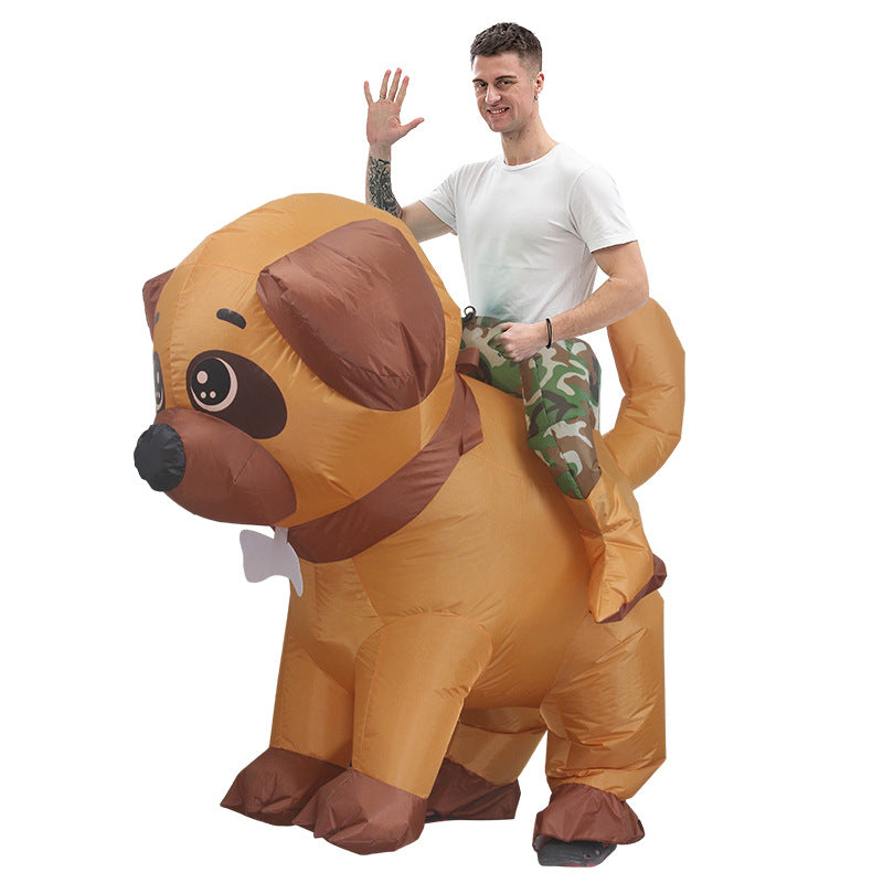 Halloween costume cross-border hot sale Amazon cycling pug inflatable clothing stage performance Christmas inflatable clothing