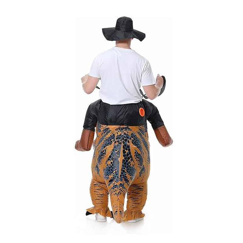Mount dinosaur inflatable costume Halloween cosplay riding Tyrannosaurus inflatable model funny party doll costume