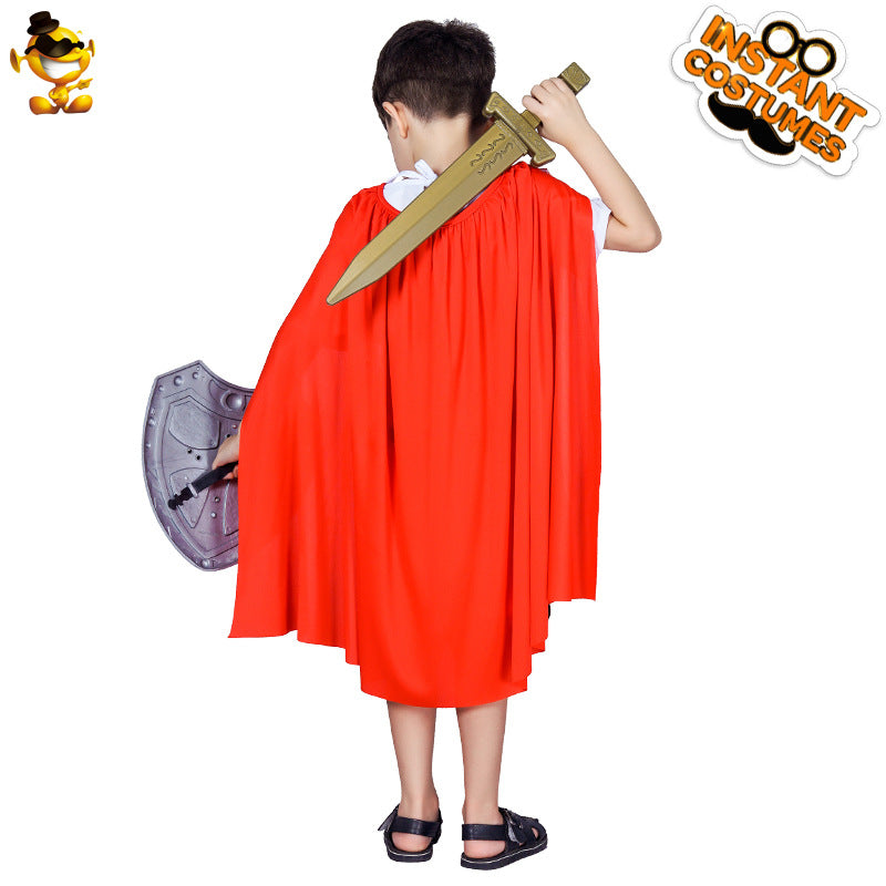 Halloween little boy Roman warrior costume boy Roman warrior stage performance boy party costume