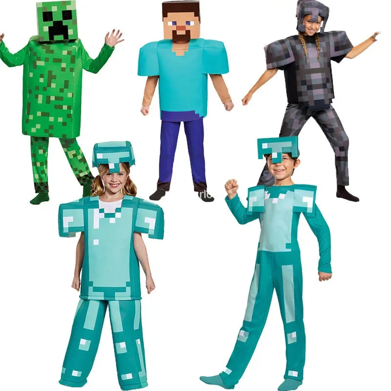 Wansheng children's costume my world MC party cosplay cos costume costumes minecraft
