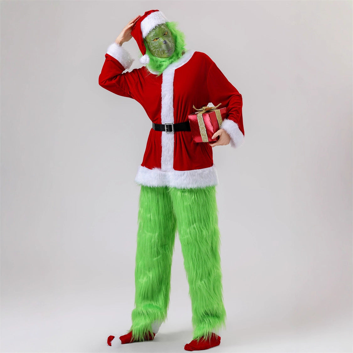 Christmas themed Grinch cosplay costume
