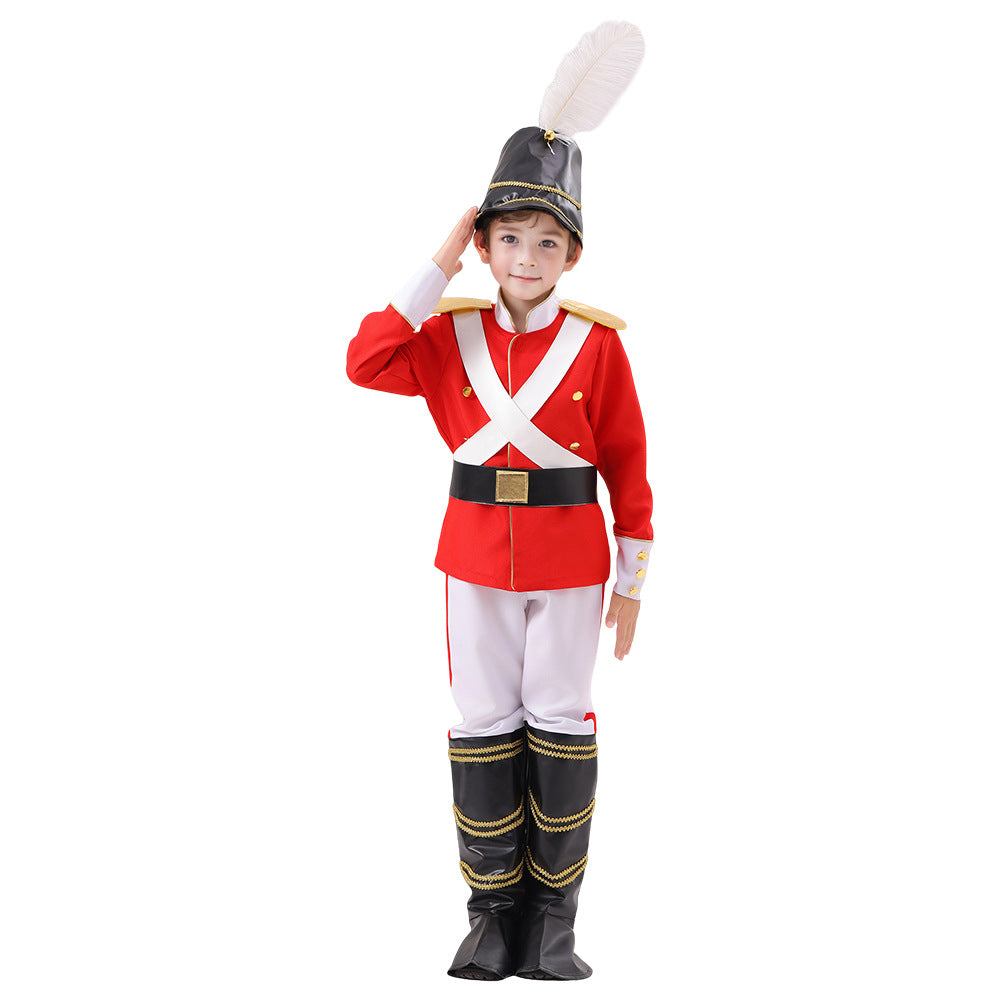 Cross-border toy soldier dress up cos costume British costume costumes children's costume Halloween suit