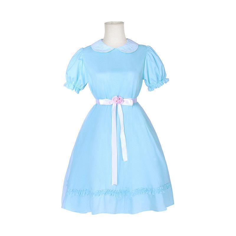 Shining The Shining cos costume twins girls' blue dress horror character Halloween costume
