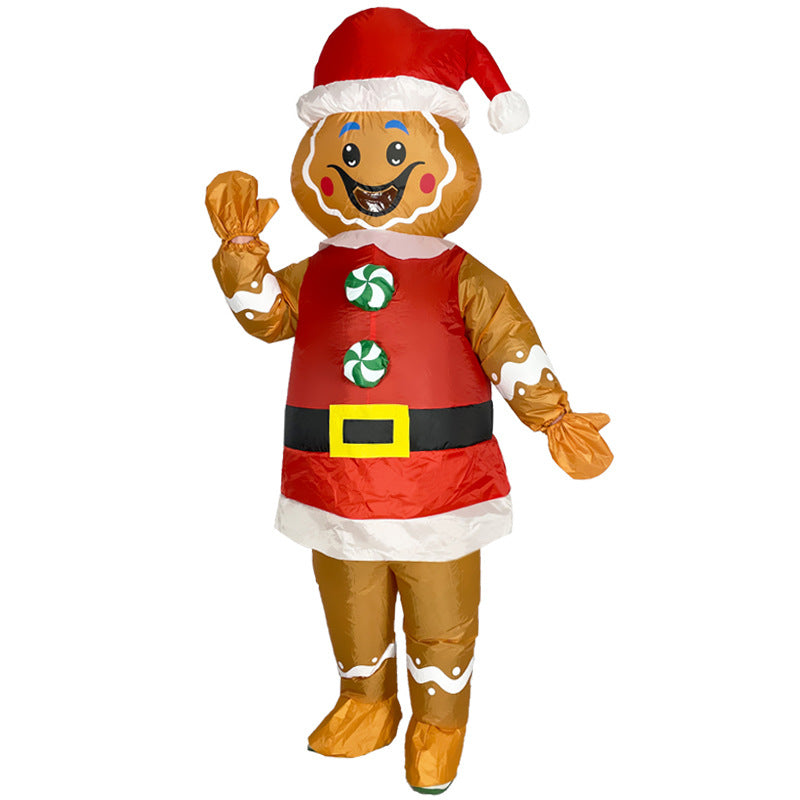 Christmas elk Gingerbread Man Costume party party stage atmosphere props Santa Claus inflatable costume