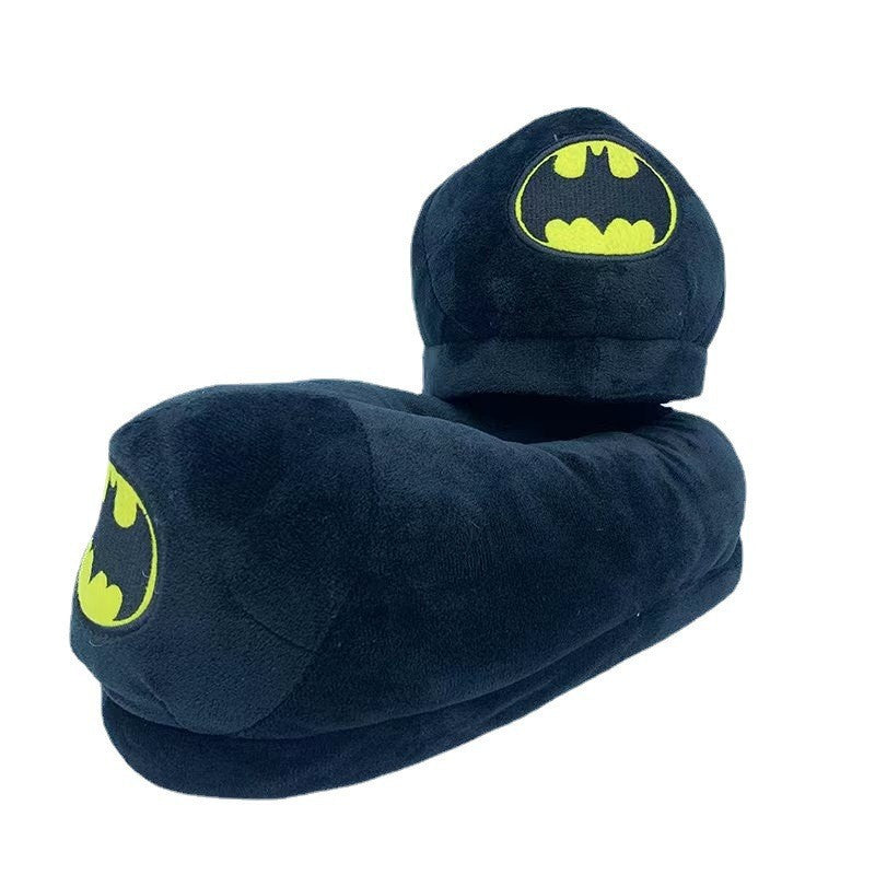 Cartoon Marvel Avengers Batman children's plush slippers Spider-man autumn and winter home warm men cotton slippers