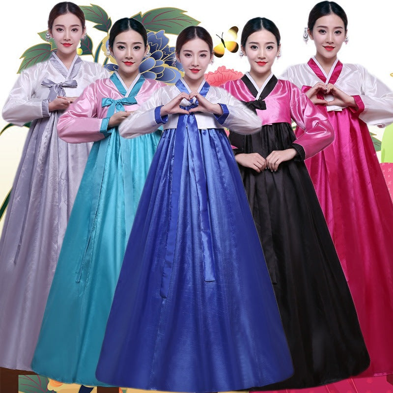 Hanbok women's adult Korean costume traditional Korean Ancient Costume National minority dance costume for the annual meeting