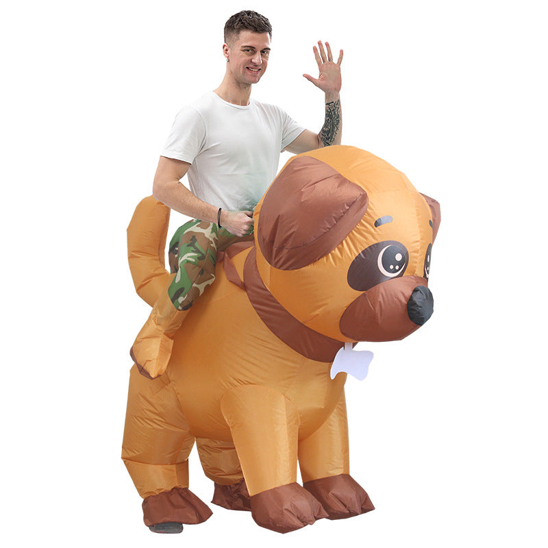 Halloween costume cross-border hot sale Amazon cycling pug inflatable clothing stage performance Christmas inflatable clothing